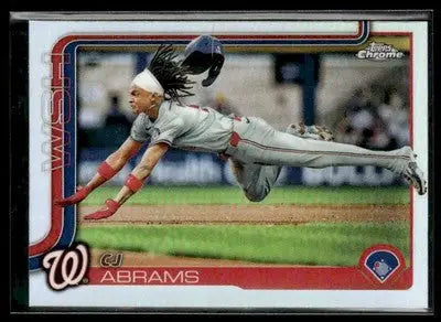 2025 Topps Chrome #176 CJ Abrams Refractors - Baseball Card Single