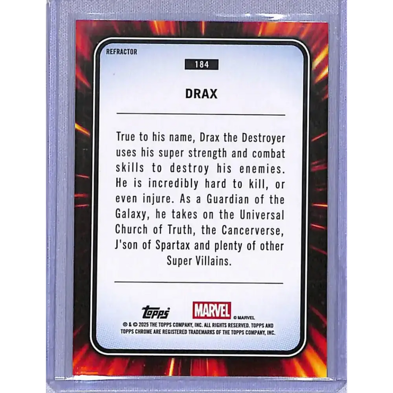 2025 Topps Chrome #184 Drax NM-MT - Marvel Card Single
