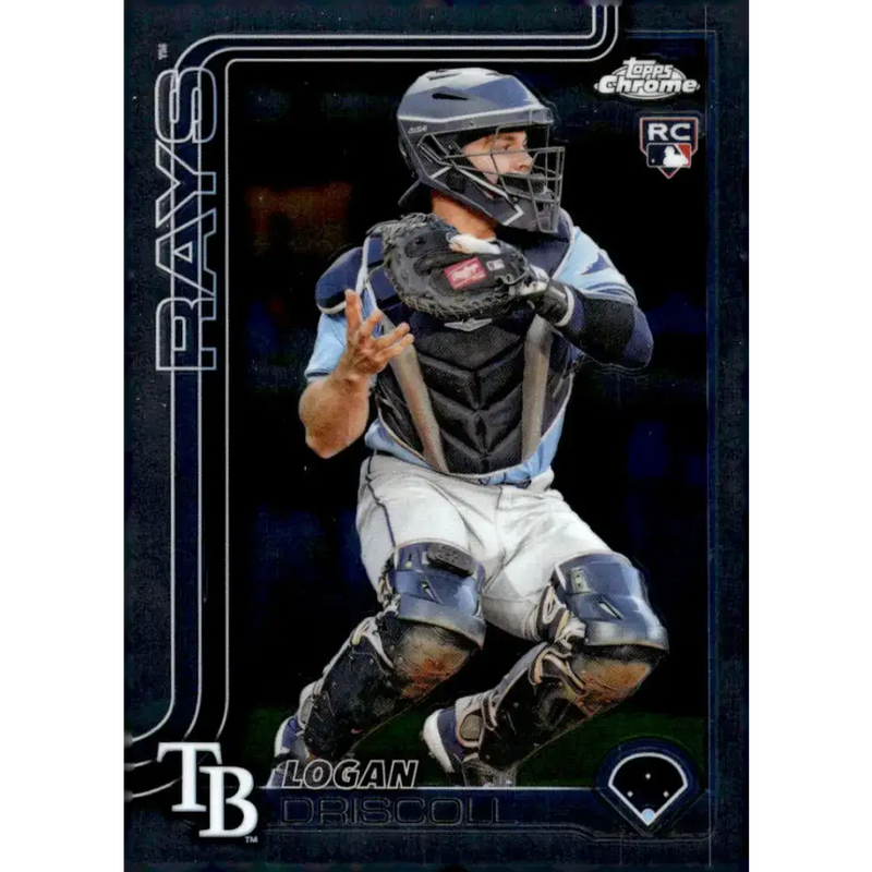 2025 topps Chrome #185 Logan Driscoll NM-MT RC Rookie Tampa Bay Rays Baseball Card - Baseball Card Single