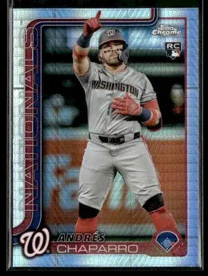 2025 Topps Chrome #187 Andrés Chaparro Prism Refractors - Baseball Card Single