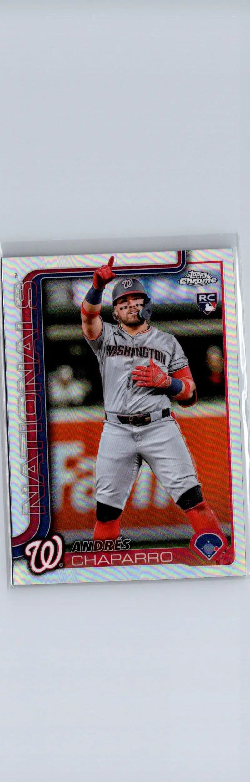 Baseball trading card of Yadiel Chaparro from Topps Chrome Andres Chaparro Refractors series