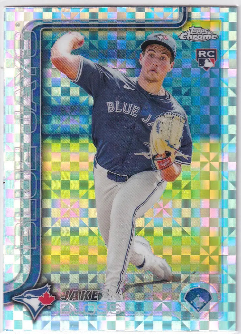 2025 TOPPS CHROME #188 JAKE BLOSS X FRACTOR- TORONTO BLUE JAYS - Baseball Card Single