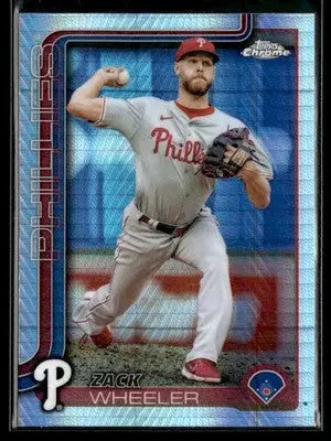 2025 Topps Chrome #189 Zack Wheeler Prism Refractors - Baseball Card Single