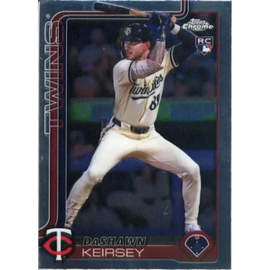 2025 topps Chrome #19 DaShawn Keirsey NM-MT RC Rookie Minnesota Twins Baseball Card - Baseball Card Single