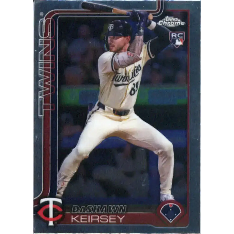 2025 topps Chrome #19 DaShawn Keirsey NM-MT RC Rookie Minnesota Twins Baseball Card - Baseball Card Single