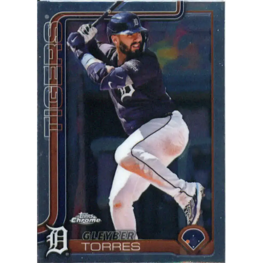 2025 topps Chrome #190 Gleyber Torres NM-MT Detroit Tigers Baseball Card - Baseball Card Single