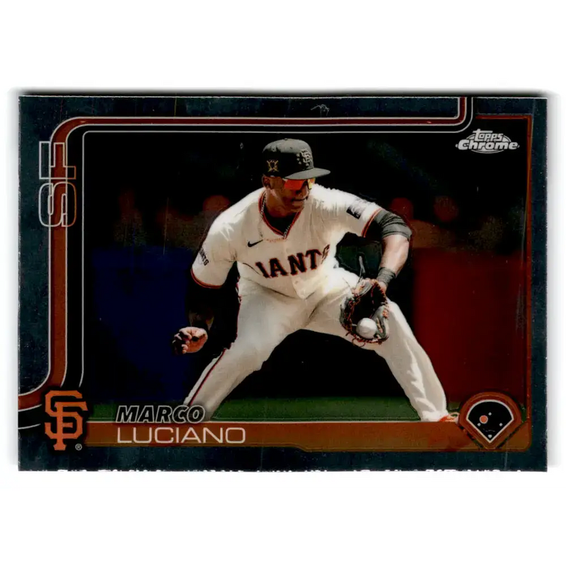 2025 topps Chrome #191 Marco Luciano NM-MT San Francisco Giants Baseball Card - Baseball Card Single