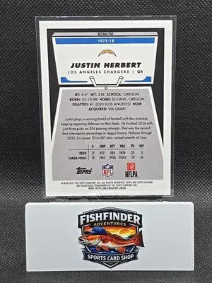 2025 TOPPS CHROME 1975 Refractor #18 JUSTIN HERBERT CHARGERS - Football Card Single