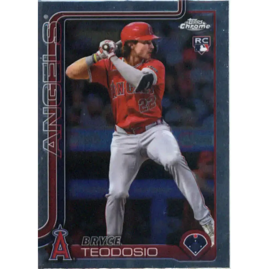 2025 topps Chrome #198 Bryce Teodosio NM-MT RC Rookie Los Angeles Angels Baseball Card - Baseball Card Single