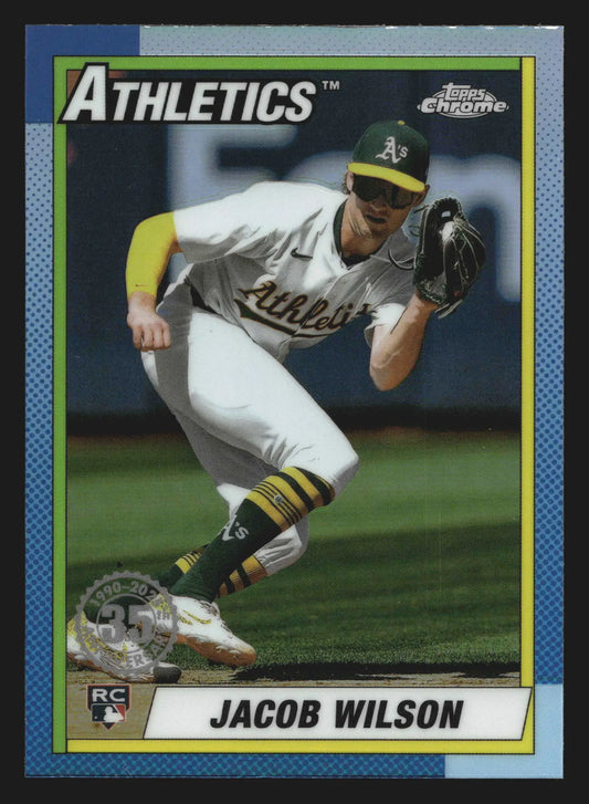 2025 Topps Chrome 1990 Topps #90CB-18 Jacob Wilson Athletics RC - Baseball Card Single