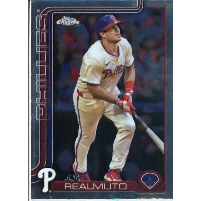 2025 topps Chrome #2 J.T. Realmuto NM-MT Philadelphia Phillies Baseball Card - Baseball Card Single