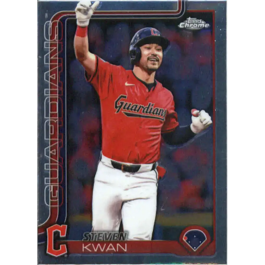 2025 topps Chrome #202 Steven Kwan NM-MT Cleveland Guardians Baseball Card - Baseball Card Single