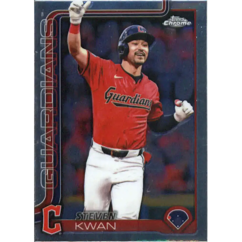 2025 topps Chrome #202 Steven Kwan NM-MT Cleveland Guardians Baseball Card - Baseball Card Single