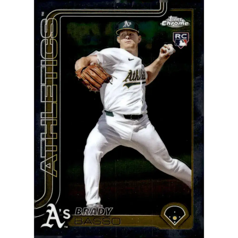 2025 topps Chrome #205 Brady Basso NM-MT RC Rookie Athletics Baseball Card - Baseball Card Single
