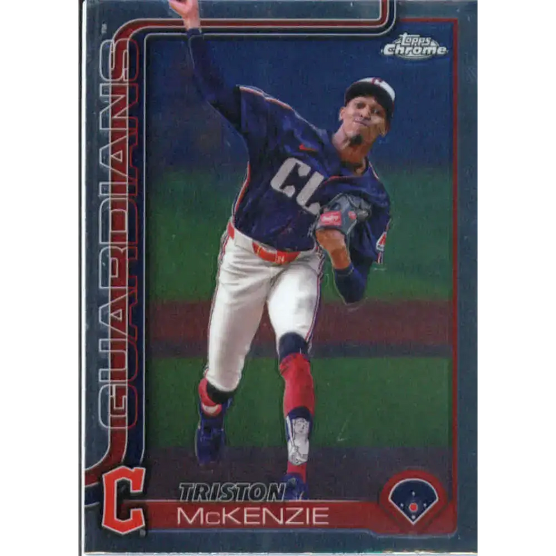 2025 topps Chrome #21 Triston McKenzie NM-MT Cleveland Guardians Baseball Card - Baseball Card Single