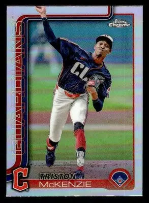 2025 Topps Chrome #21 Triston McKenzie Refractors - Baseball Card Single