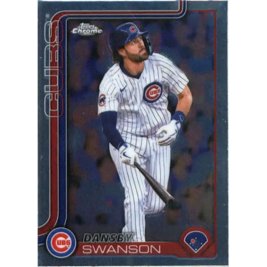 2025 topps Chrome #215 Dansby Swanson NM-MT Chicago Cubs Baseball Card - Baseball Card Single