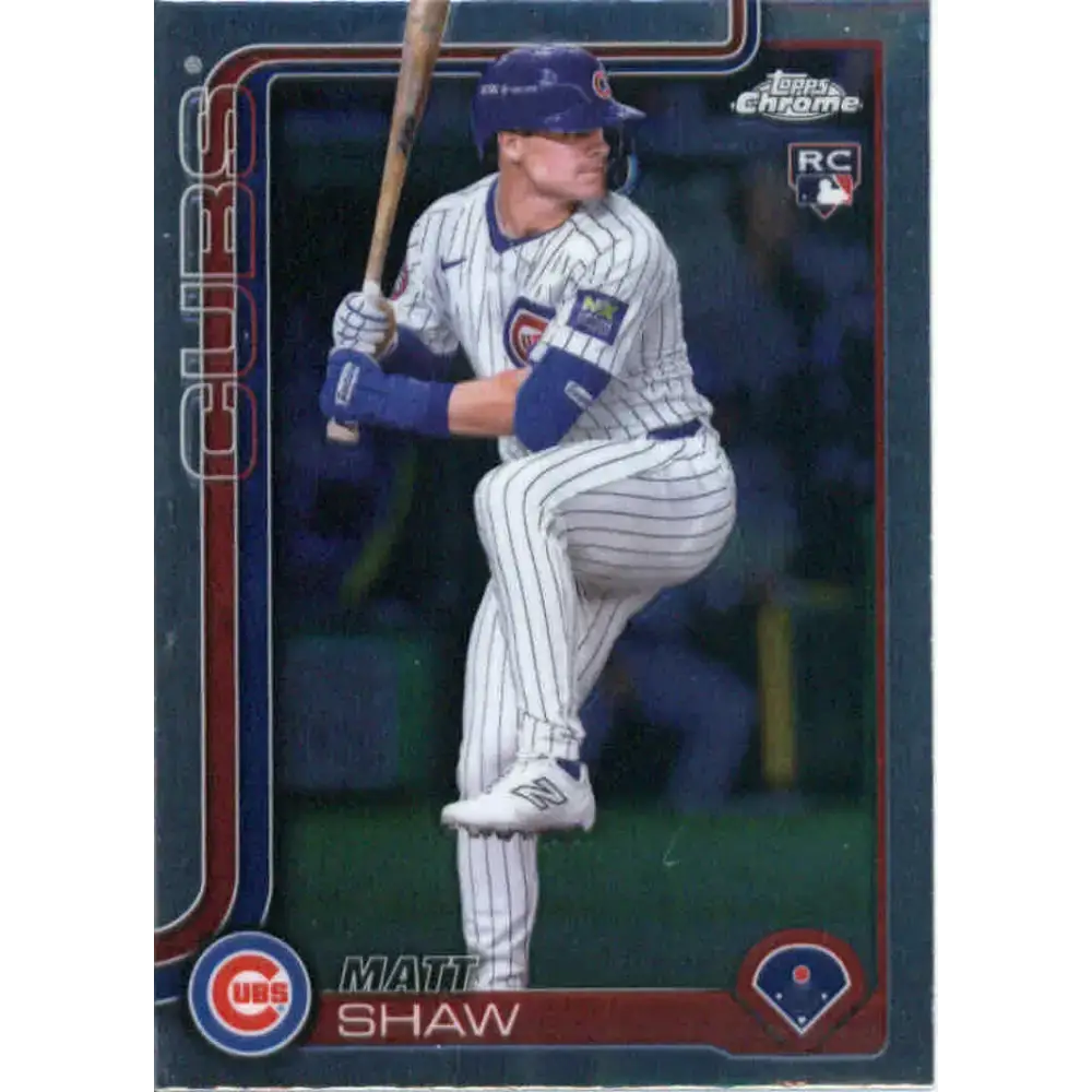2025 topps Chrome #219 Matt Shaw NM-MT RC Rookie Chicago Cubs Baseball Card - Baseball Card Single