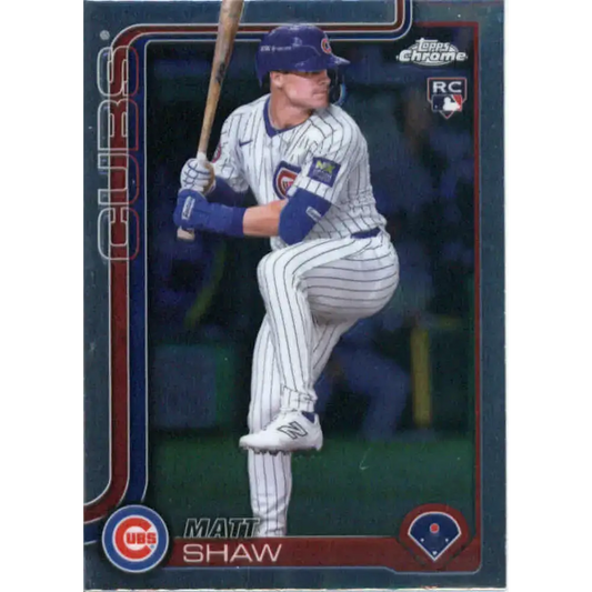 2025 topps Chrome #219 Matt Shaw NM-MT RC Rookie Chicago Cubs Baseball Card - Baseball Card Single