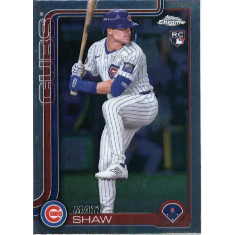 2025 topps Chrome #219 Matt Shaw NM-MT RC Rookie Chicago Cubs Baseball Card - Baseball Card Single