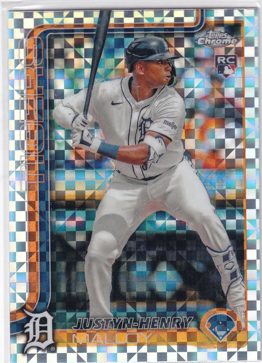 2025 TOPPS CHROME #224 JUSTIN HENRY MALLOY X FRACTOR- DETROIT TIGERS - Baseball Card Single