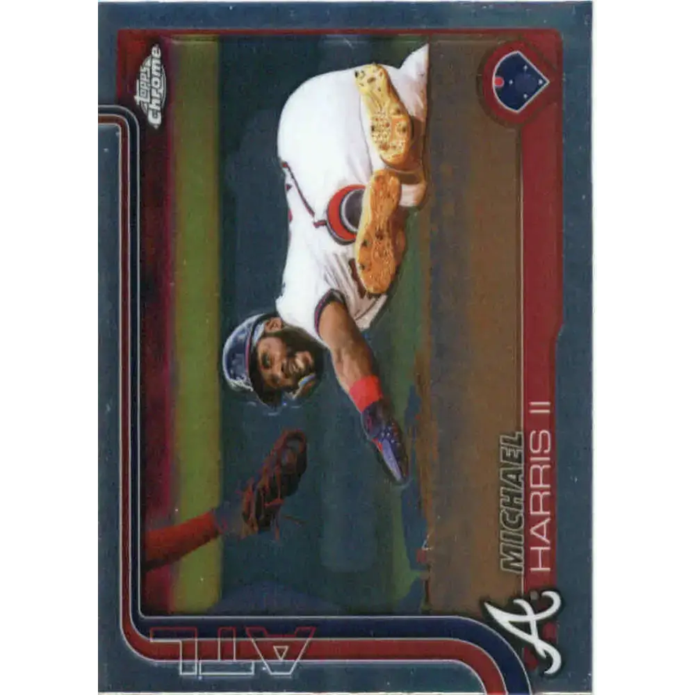 2025 topps Chrome #230 Michael Harris II NM-MT Atlanta Braves Baseball Card - Baseball Card Single