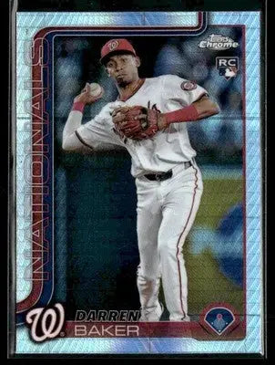 2025 Topps Chrome #231 Darren Baker Prism Refractors - Baseball Card Single