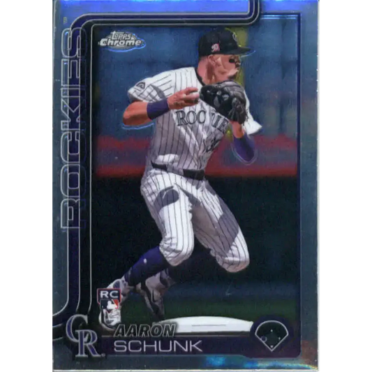 2025 topps Chrome #238 Aaron Schunk NM-MT RC Rookie Colorado Rockies Baseball Card - Baseball Card Single