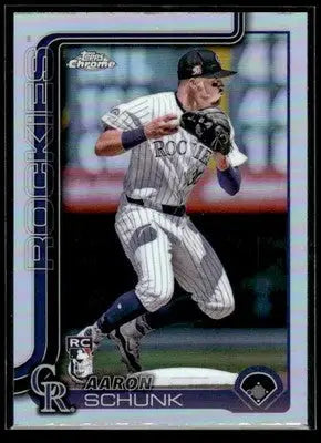 2025 Topps Chrome #238 Aaron Schunk Refractors - Baseball Card Single