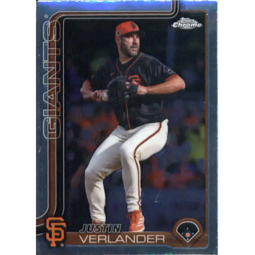 2025 topps Chrome #242 Justin Verlander NM-MT San Francisco Giants Baseball Card - Baseball Card Single
