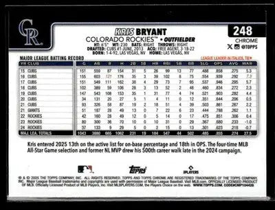 2025 Topps Chrome #248 Kris Bryant - Baseball Card Single