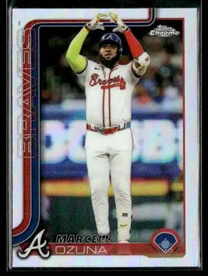 2025 Topps Chrome #250 Marcell Ozuna Refractors - Baseball Card Single