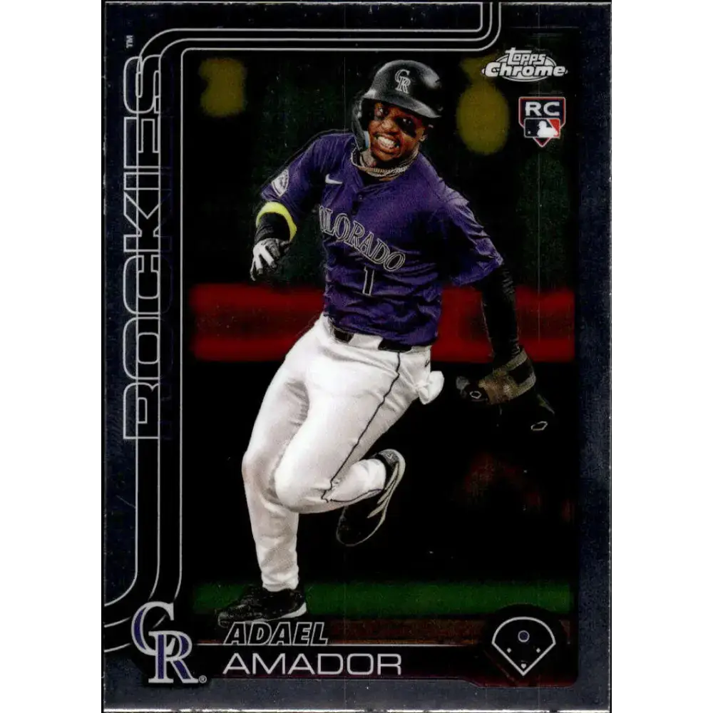 2025 topps Chrome #255 Adael Amador NM-MT RC Rookie Colorado Rockies Baseball Card - Baseball Card Single