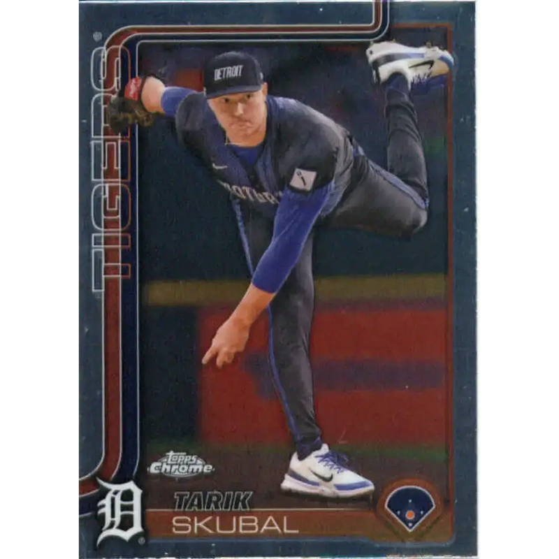 2025 topps Chrome #258 Tarik Skubal NM-MT Detroit Tigers Baseball Card - Baseball Card Single