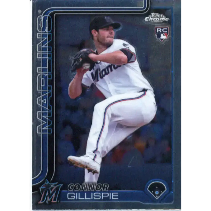 2025 topps Chrome #26 Connor Gillispie NM-MT RC Rookie Miami Marlins Baseball Card - Baseball Card Single