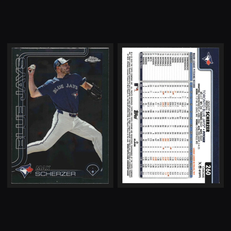 2025 Topps Chrome #260 Max Scherzer Toronto Blue Jays