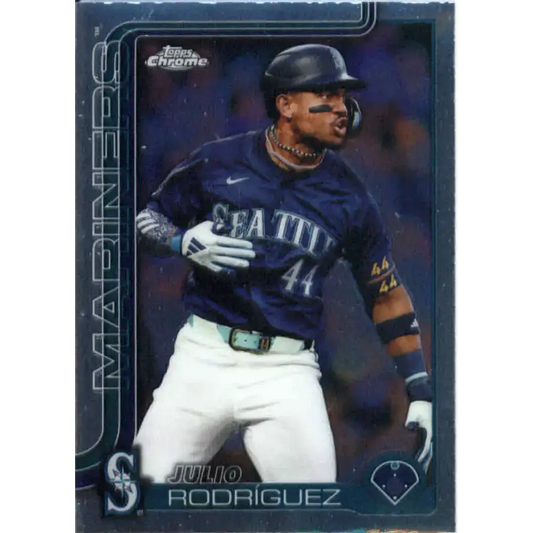 2025 topps Chrome #261 Julio Rodriguez NM-MT Seattle Mariners Baseball Card - Baseball Card Single