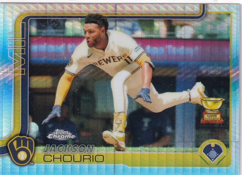 2025 TOPPS CHROME #262 JACKSON CHOURIO HYPER- MILWAUKEE BREWERS