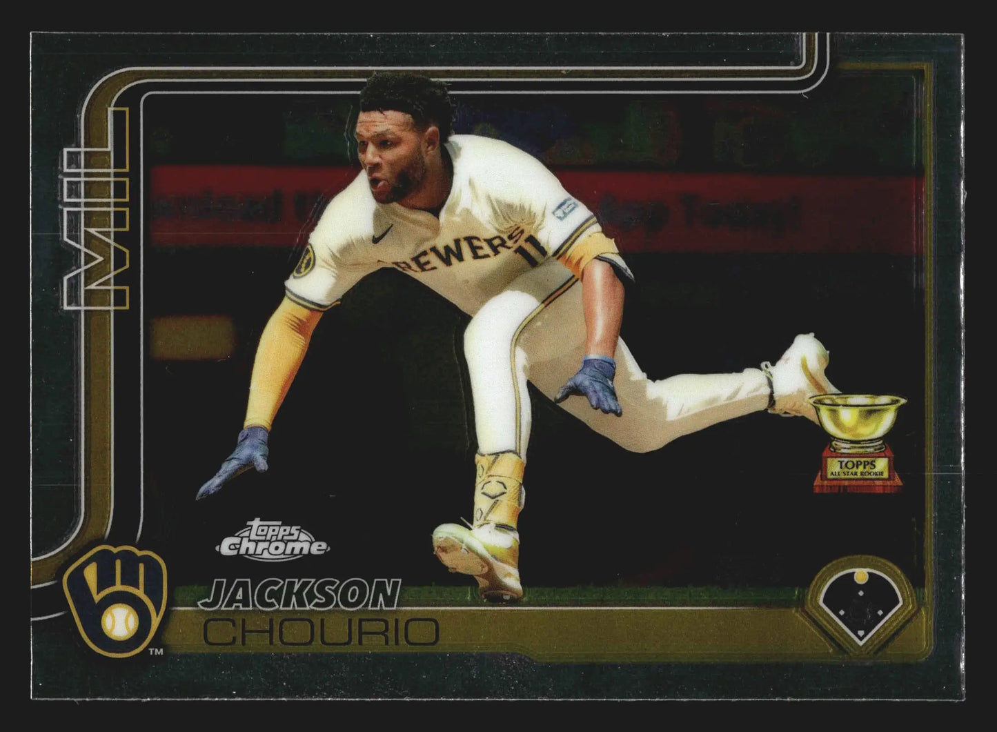2025 Topps Chrome #262 Jackson Chourio Milwaukee Brewers - Baseball Card Single