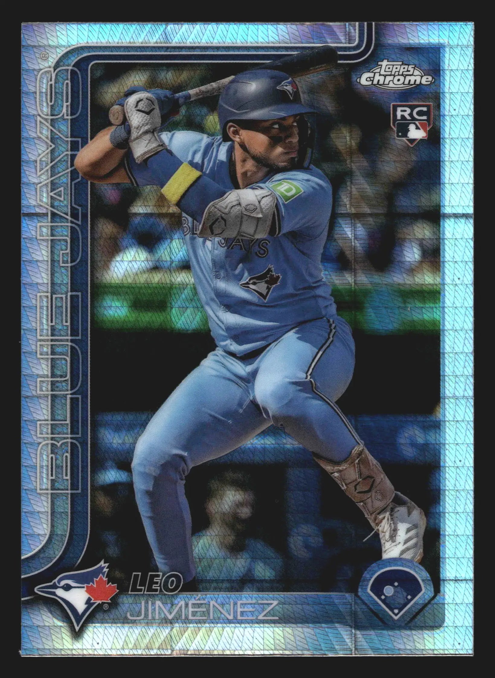 2025 Topps Chrome #276 Leo Jimenez Prism Refractor Blue Jays RC