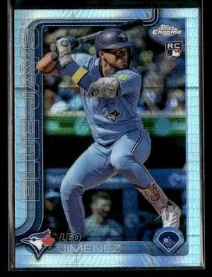 2025 Topps Chrome #276 Leo Jiménez Prism Refractors - Baseball Card Single