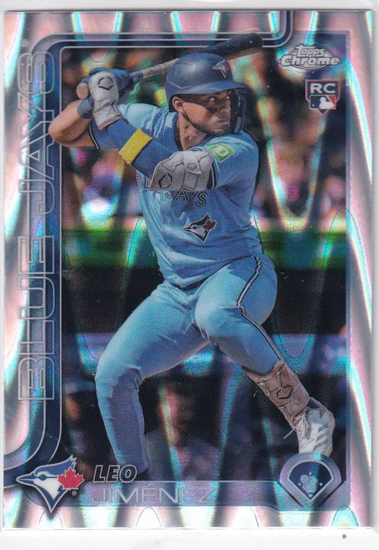 2025 TOPPS CHROME #276 LEO JIMENEZ RAY WAVE- TORONTO BLUE JAYS - Baseball Card Single