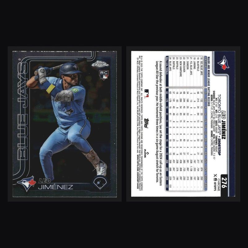 2025 Topps Chrome #276 Leo Jimenez Toronto Blue Jays RC