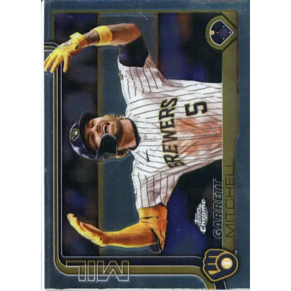 2025 topps Chrome #28 Garrett Mitchell NM-MT Milwaukee Brewers Baseball Card - Baseball Card Single