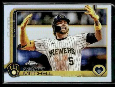 2025 Topps Chrome #28 Garrett Mitchell Refractors - Baseball Card Single