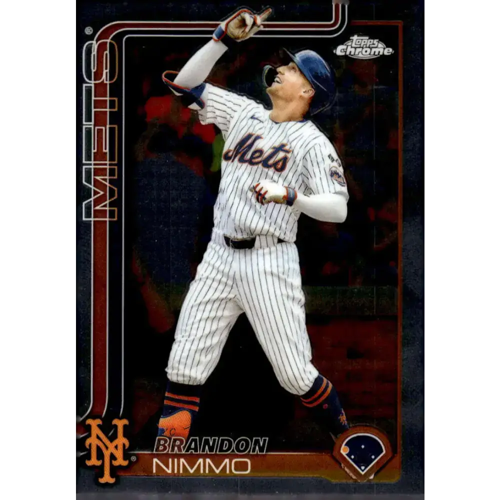2025 topps Chrome #280 Brandon Nimmo NM-MT New York Mets Baseball Card - Baseball Card Single