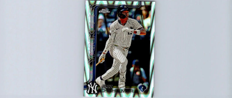 2025 Topps Chrome Jazz Chisholm Jr Raywave Refractors baseball trading card