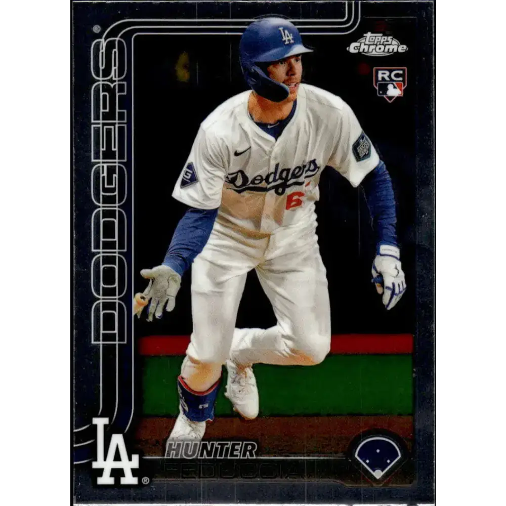 2025 topps Chrome #288 Hunter Feduccia NM-MT RC Rookie Los Angeles Dodgers Baseball Card - Baseball Card Single
