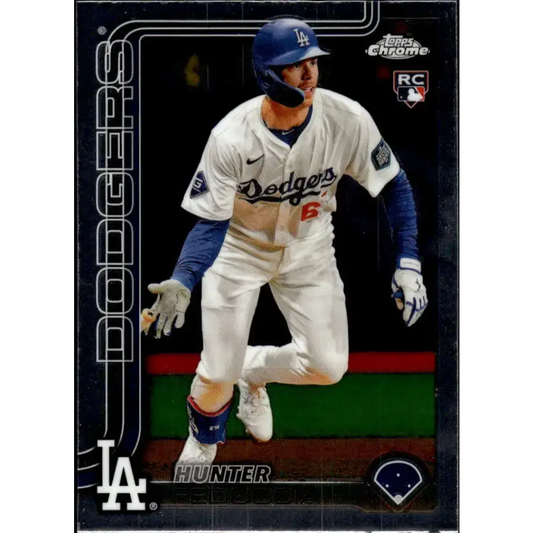 2025 topps Chrome #288 Hunter Feduccia NM-MT RC Rookie Los Angeles Dodgers Baseball Card - Baseball Card Single