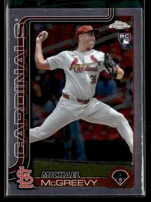 2025 Topps Chrome #29 Michael McGreevy - Baseball Card Single